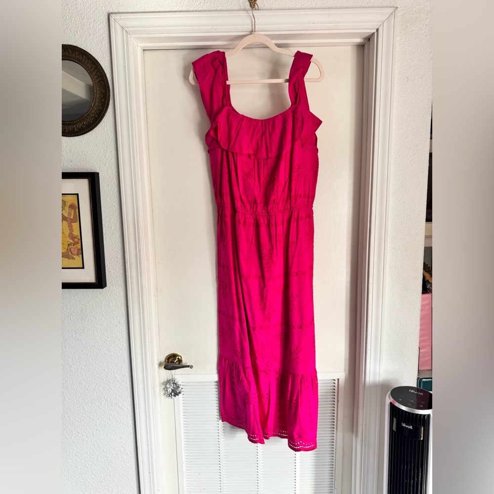 Loft Hot Pink Maxi Dress